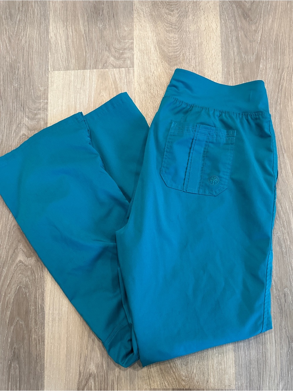 Healing Hands purple label Teal Blue cargo scrubs size M - Picture 3 of 9
